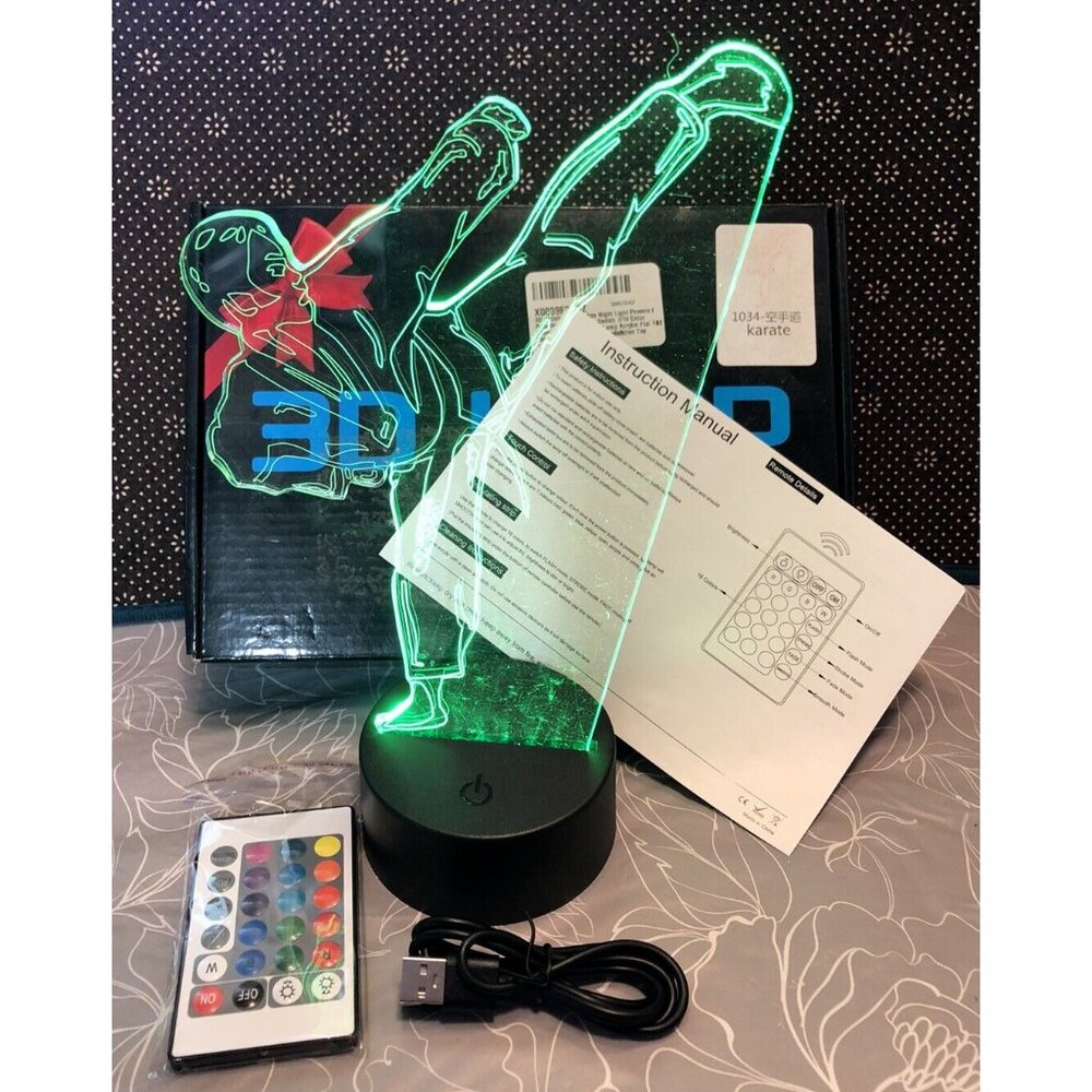 3D Karate Lamp with remote
